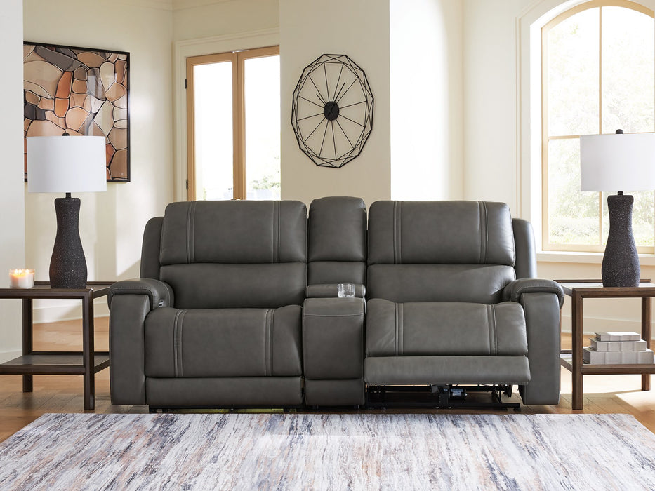 5Z - Pittson Power Reclining Sectional Loveseat with Console - US Furniture & Mattress (Waterbury,CT)*