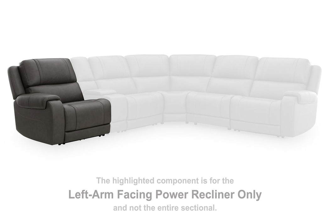 5Z - Pittson Power Reclining Sectional Loveseat with Console - US Furniture & Mattress (Waterbury,CT)*