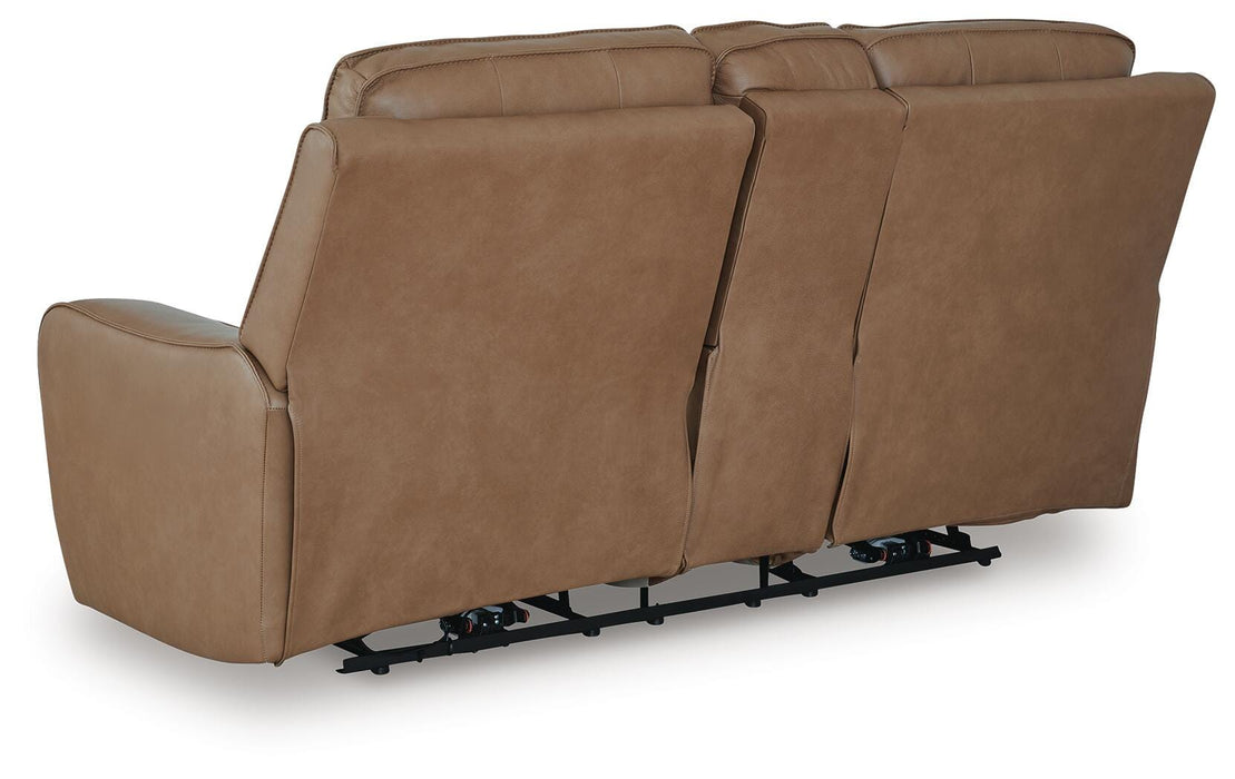 DeepWakes Power Reclining Loveseat with Console - US Furniture & Mattress (Waterbury,CT)*