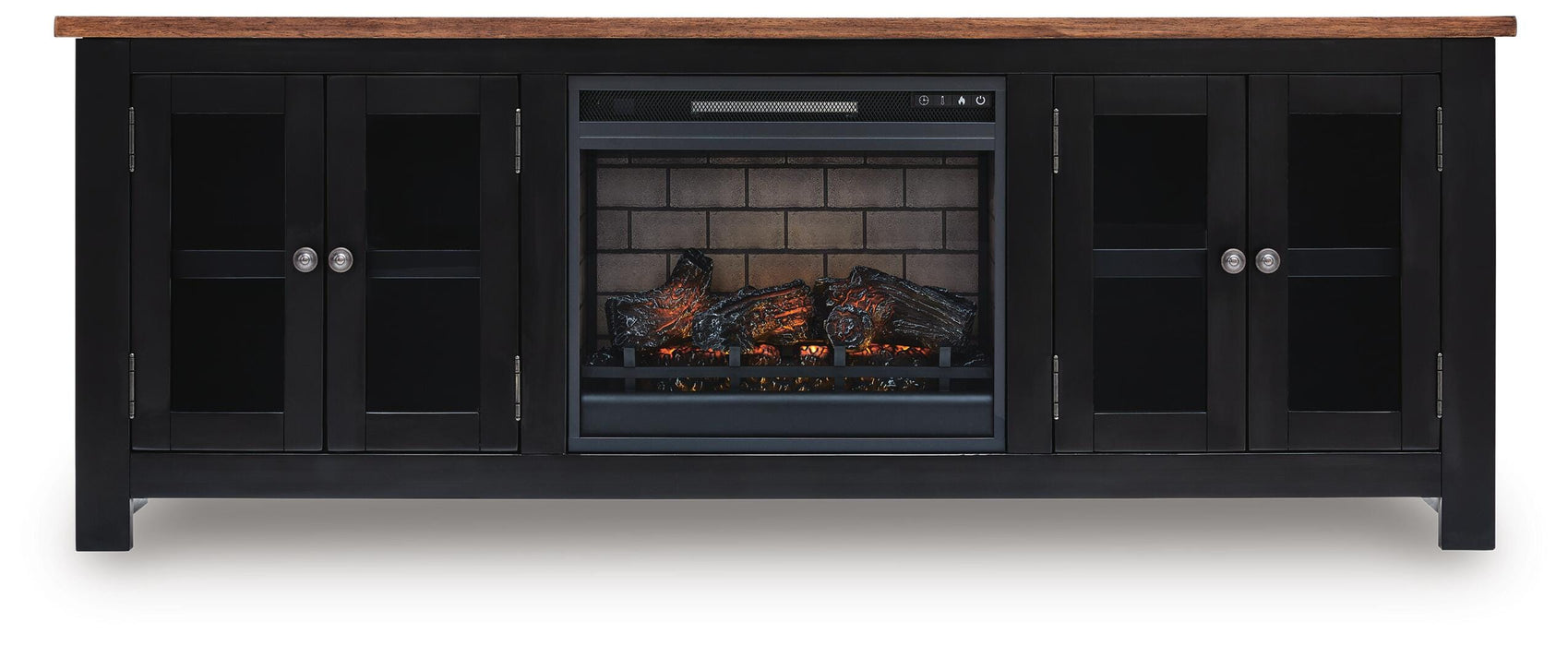 Wildenauer 76" TV Stand with Electric Fireplace - US Furniture & Mattress (Waterbury,CT)*
