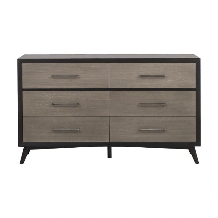 Raku 6 Drawer Dresser in Gray 1711-5