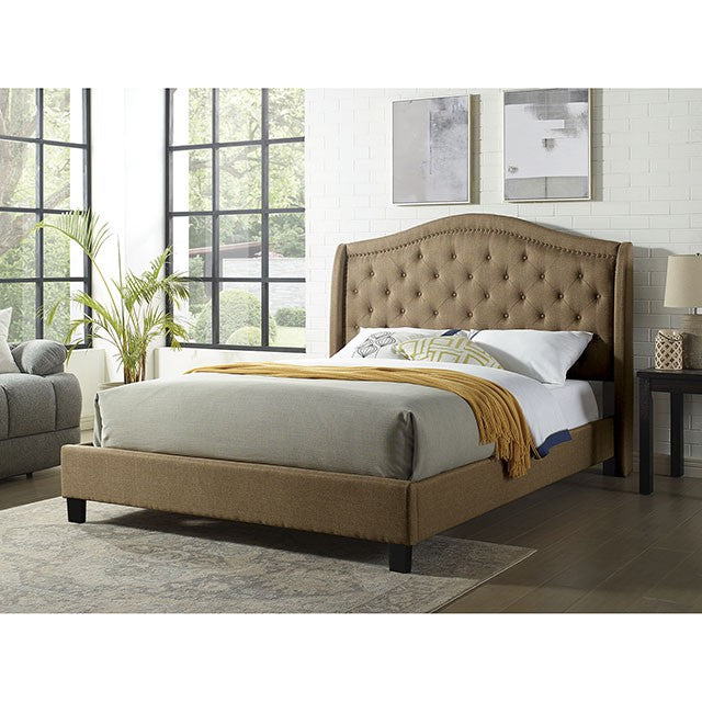 Carly Cal.King, E.King, Full, & Queen Bed Grey & Brown - US Furniture & Mattress (Waterbury,CT)*
