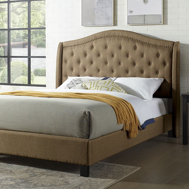 Carly Cal.King, E.King, Full, & Queen Bed Grey & Brown - US Furniture & Mattress (Waterbury,CT)*