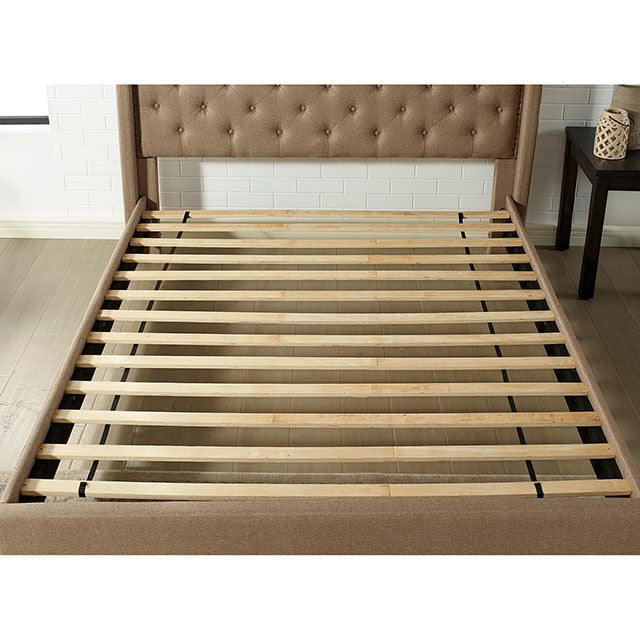 Carly Cal.King, E.King, Full, & Queen Bed Grey & Brown - US Furniture & Mattress (Waterbury,CT)*