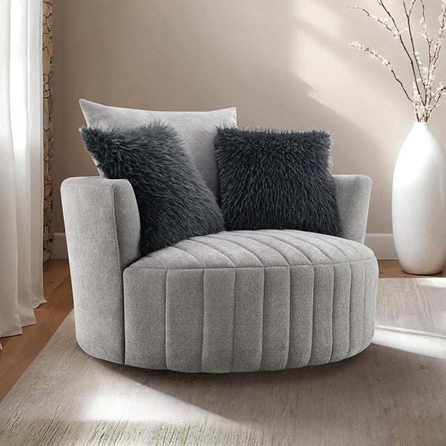 Hoople Channel Tufted Swivel Chair - US Furniture & Mattress (Waterbury,CT)*