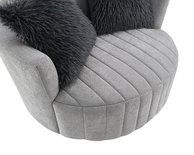 Hoople Channel Tufted Swivel Chair - US Furniture & Mattress (Waterbury,CT)*