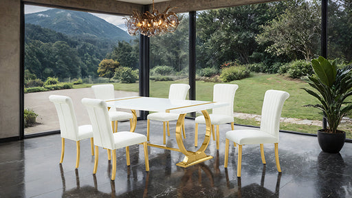 Holbaek 7 Pc 80" Dining Table Set - US Furniture & Mattress (Waterbury,CT)*