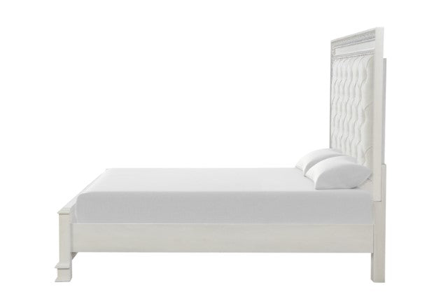 Stella Mia E.King & Queen Bed White & White - US Furniture & Mattress (Waterbury,CT)*