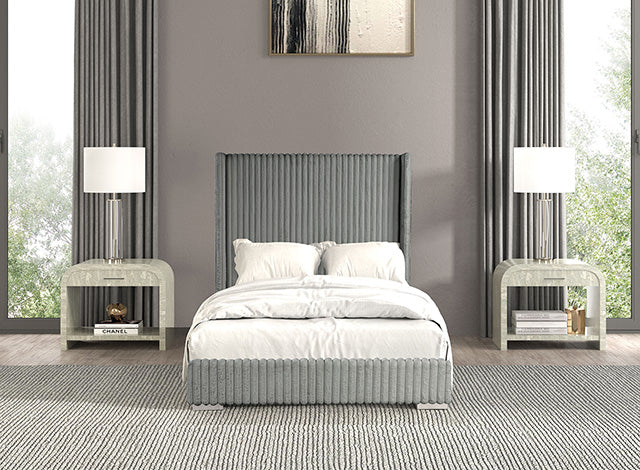 Cadwell E.King, Queen, & Full Bed White, Gray, & Black - US Furniture & Mattress (Waterbury,CT)*