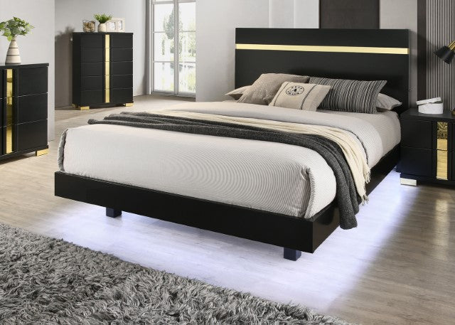 Lillestrom E.King, Queen, Full, & Full Bed Black & White - US Furniture & Mattress (Waterbury,CT)*
