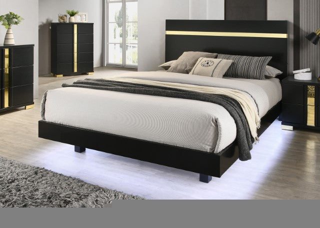 Lillestrom E.King, Queen, Full, & Full Bed Black & White - US Furniture & Mattress (Waterbury,CT)*