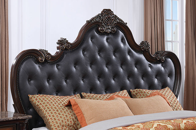 Ventresca E.King & Queen Bed White & Chrome - US Furniture & Mattress (Waterbury,CT)*
