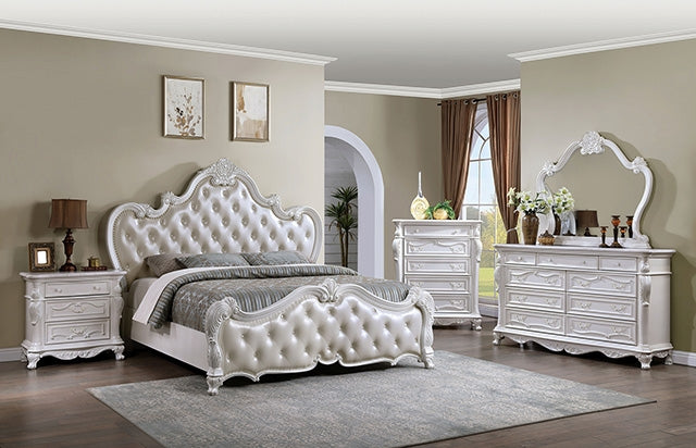 Ventresca 4 & 5 Piece Queen Bedroom Set White & Chrome - US Furniture & Mattress (Waterbury,CT)*
