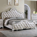 Ventresca E.King & Queen Bed White & Chrome - US Furniture & Mattress (Waterbury,CT)*