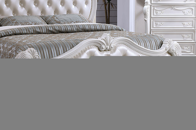 Ventresca 4 & 5 Piece Queen Bedroom Set White & Chrome - US Furniture & Mattress (Waterbury,CT)*