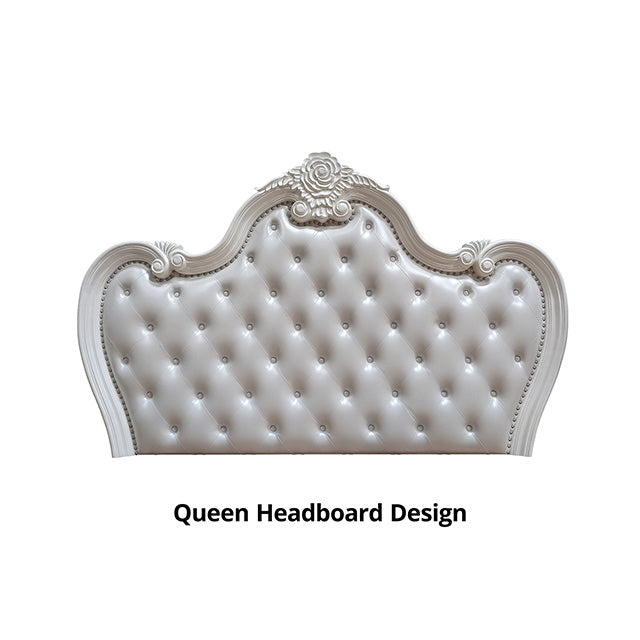 Ventresca 4 & 5 Piece Queen Bedroom Set White & Chrome - US Furniture & Mattress (Waterbury,CT)*