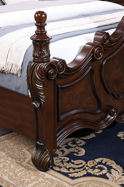 Francione E.King & Queen Bed White & Chrome - US Furniture & Mattress (Waterbury,CT)*