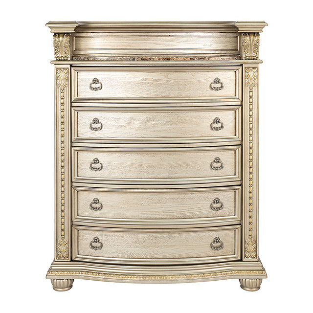 Fromberg Chest w/Marble Insert - US Furniture & Mattress (Waterbury,CT)*