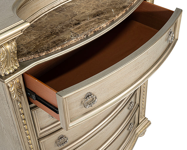 Fromberg Chest w/Marble Insert - US Furniture & Mattress (Waterbury,CT)*