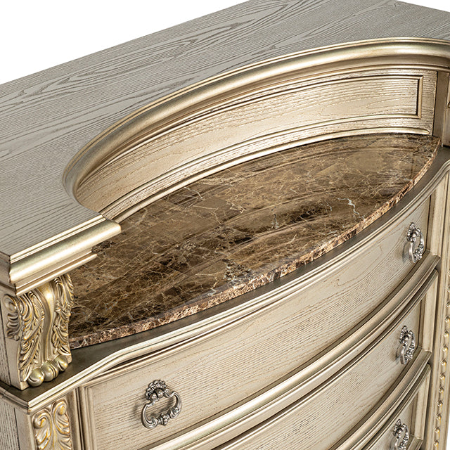 Fromberg Chest w/Marble Insert - US Furniture & Mattress (Waterbury,CT)*