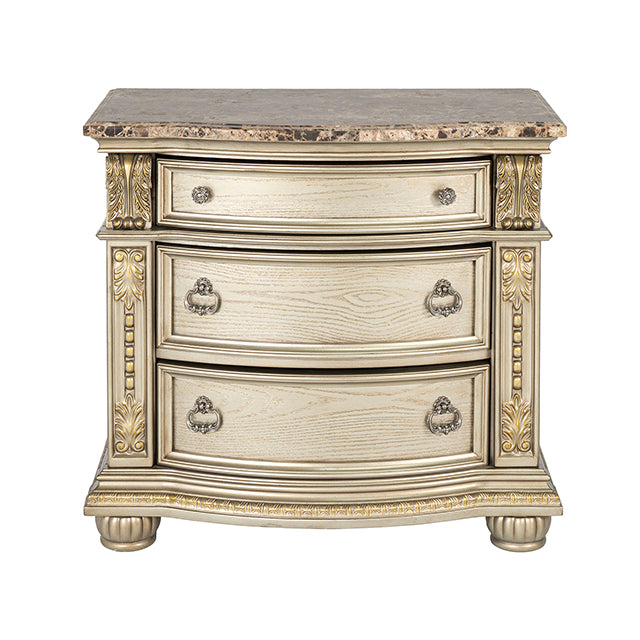 Fromberg Nightstand w/ Marble Top - US Furniture & Mattress (Waterbury,CT)*