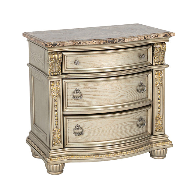Fromberg Nightstand w/ Marble Top - US Furniture & Mattress (Waterbury,CT)*