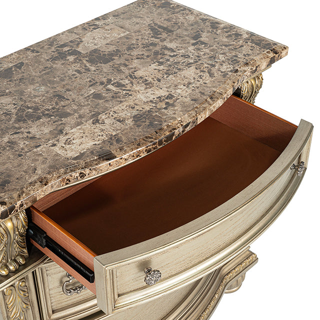 Fromberg Nightstand w/ Marble Top - US Furniture & Mattress (Waterbury,CT)*