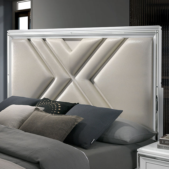 Emmeline 4 & 5 Piece Queen Bedroom Set Gray & White - US Furniture & Mattress (Waterbury,CT)*