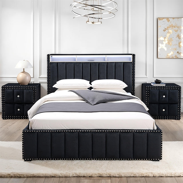 Farese Queen Bed w/ 2 Nightstands - US Furniture & Mattress (Waterbury,CT)*